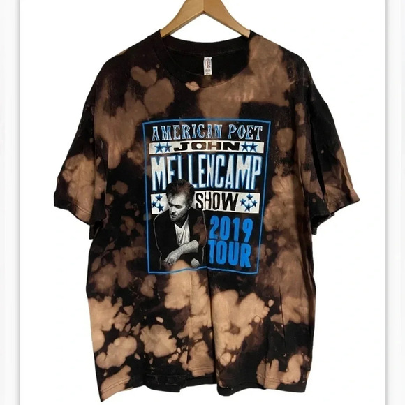 John Mellencamp Concert T Shirt Adult XL Acid Washed‎ 2019 American Poet Tour - Picture 3 of 10